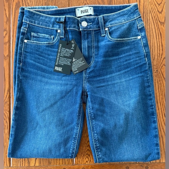 🆕 PAIGE Verdugo Crop Women’s Jeans Hydrangea Dest w/ Heirloom Hem Size 27 - Picture 4 of 11